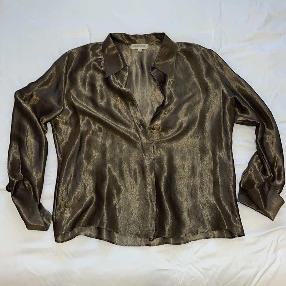 *VINTAGE* Giorgio Armani disco blouse (sz. 12)